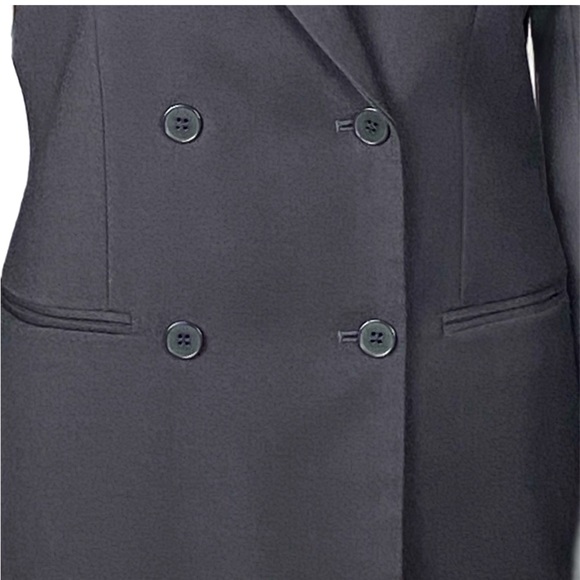 EVAN PICONE Vintage dark grey/black 100% Wool double-breasted blazer. Size 8.EUC - Picture 3 of 8